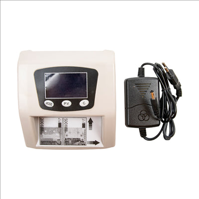 EURODÉTECTEUR FAUX BILLETS AC220-240V 12,5x14x7 CM BLANC PLASTIQUE (1 UNITÉ)