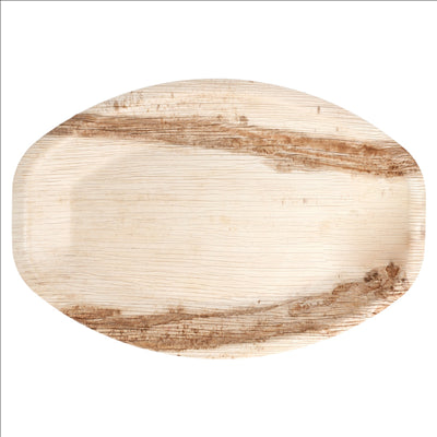 ASSIETTES OVALES 'ARECA' 33,7x23x2 CM NATUREL ARECA (200 UNITÉS)