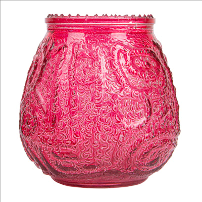 VERRE POUR BOUGIES 9,5x9,5 CM ROUGE VERRE (60 UNITÉS)