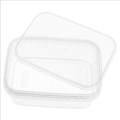 RÉCIPIENTS INVIOLABLES + COUVERCLES 270 ML 12x8,8x4,2 CM TRANSPARENT PP (420 UNITÉS)