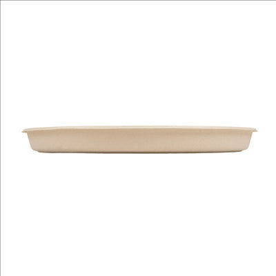 BASES RÉCIPIENT PIZZA 'BIONIC' Ø 35,7x3,3 CM NATUREL BAGASSE (150 UNITÉS)