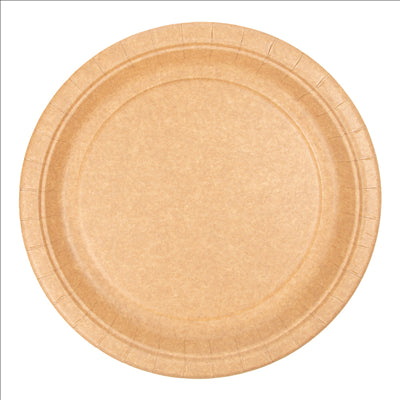 ASSIETTES RONDES LAQUÉS 255 G/M2 Ø 26 CM NATUREL CARTON (300 UNITÉS)