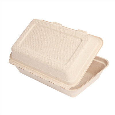 COQUILLES "L" 'BIONIC' 1 L 16x24x7,5 CM NATUREL BAGASSE (400 UNITÉS)