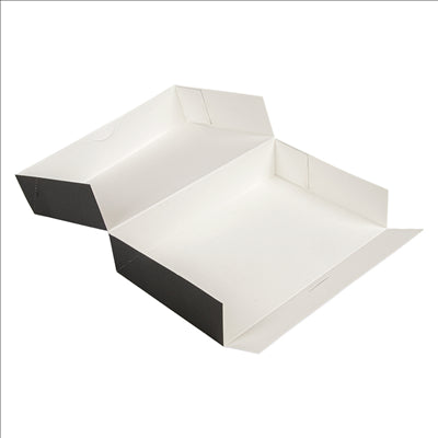 BOÎTES CATERING, PLATE 'THEPACK' 250 G/M2 19x28x6 CM NOIR CARTON ONDULÉ NANO-MICRO (100 UNITÉS)