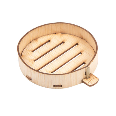 MINI RÉCIPIENTS POUR MISE EN BOUCHE Ø 5,85x1,3 CM NATUREL BAMBOU (100 UNITÉS)