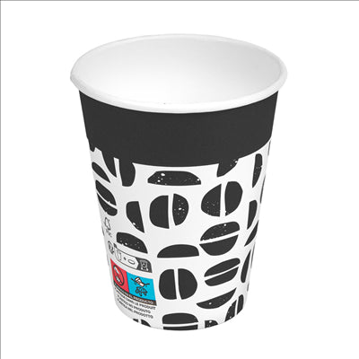 GOBELETS BOISSONS CHAUDES 1 PAROI 'JAVA' 360 ML 300 + 18 PE G/M2 Ø9/6x11 CM BLANC CARTON (900 UNITÉS)