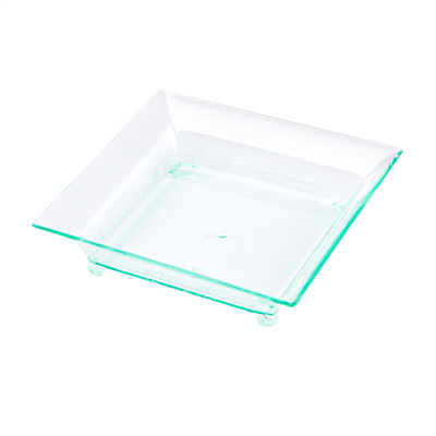 MISES EN BOUCHE RÉUTILISABLES "CARRÉ" 6,3x6,3x1,5 CM VERT D'EAU PS (720 UNITÉS)