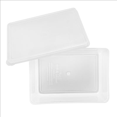 RÉCIPIENT ALIMENTS + COUVERCLE INCORPORÉ 1000 ML 18x12,8x6,5 CM BLANC PP (1 UNITÉ)