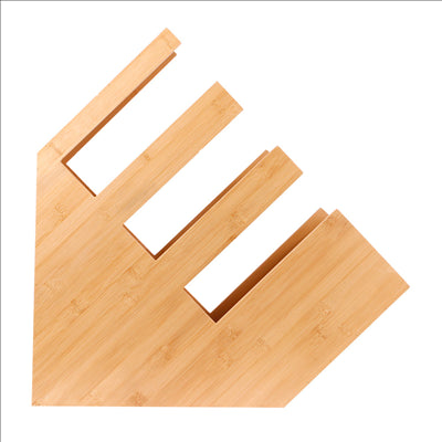 ORGANIZATEURS GOBELETS & COUVERCLES 14x50x50 CM NATUREL BAMBOU (2 UNITÉS)