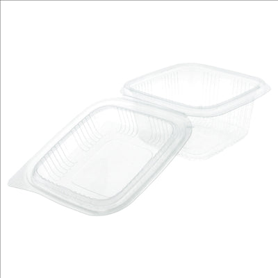 RÉCIPIENTS PÂTISSERIES + COUVERCLE 375 ML 11,3x12x7,4 CM TRANSPARENT RPET (700 UNITÉS)