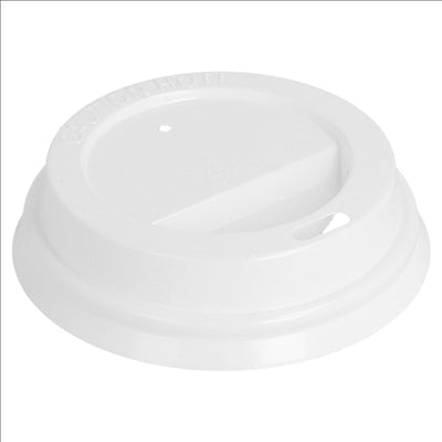 COUVERCLES HAUTS POUR GOBELETS 180 ML BLANC PS (1000 UNITÉS)
