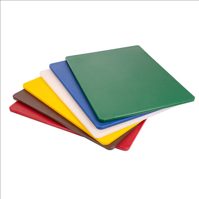 SET DE 6 PLANCHES À DÉCOUPER EN 6 COULEURS 40x30x1 CM ASSORTI LDPE (1 UNITÉ)
