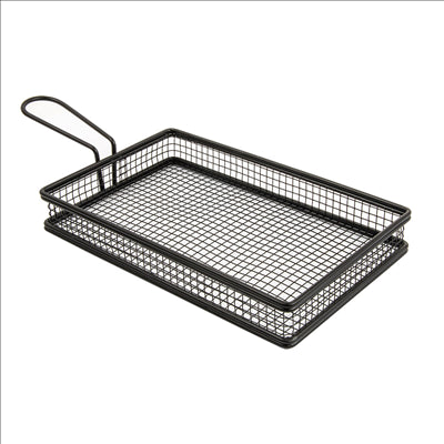 MINI FRITEUSES ALLONGÉES 24x15x3,5 CM NOIR ACIER (6 UNITÉS)