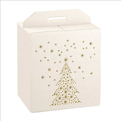 BOÎTES BOUTEILLES/AUTRES 'GOLDEN TREE' 33x25x35 CM BLANC CARTON (30 UNITÉS)
