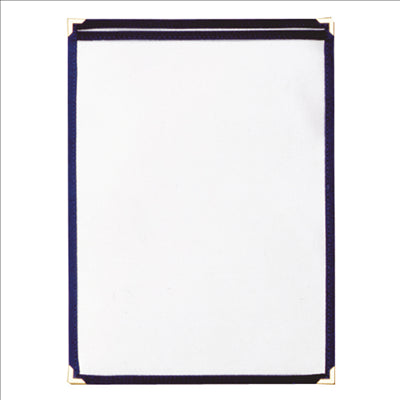 MENU "AMÉRICAIN" DIN-A5 1 CORPS BLEU PVC (1 UNITÉ)