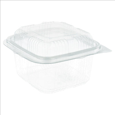 RÉCIPIENTS PÂTISSERIES + COUVERCLE 375 ML 11,3x12x7,4 CM TRANSPARENT RPET (700 UNITÉS)