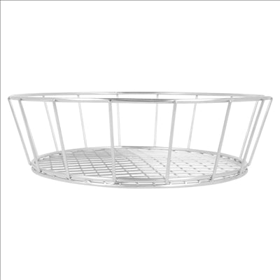 BASKET ROND 'ARTINOX' Ø 24,1x7 CM ARGENTE INOX (12 UNITÉS)