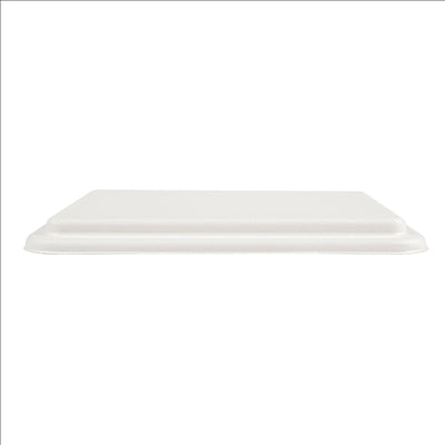 COUVERCLES POUR CODE 194.27 'BIONIC' 23,8x17,5x1,9 cm BLANC BAGASSE (400 UNITÉS)