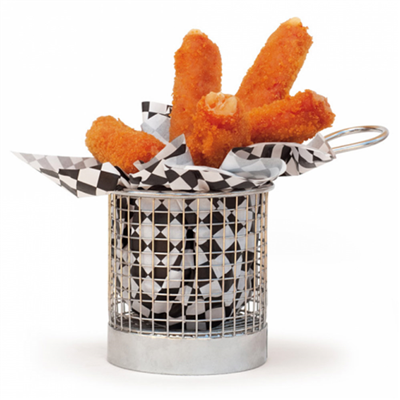 MINI FRITEUSES RONDES 'ARTINOX' Ø 9x8 CM CHROME ACIER (6 UNITÉS)
