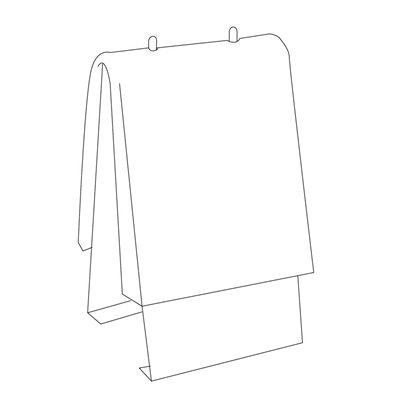 DISTRIBUTEUR DE SACS "TUFF-GARDS" (520,76/81) 25,5x22 CM ARGENTE LAITON (1 UNITÉ)