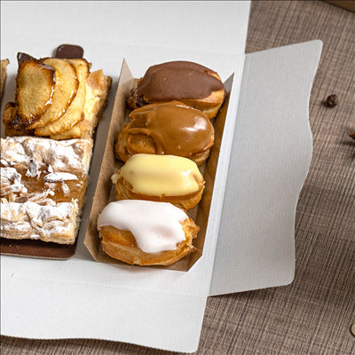 FONDS PLIÉS  380 G/M2 13x4,5+1,5 CM CHOCOLAT/PRALINÉ CARTON (200 UNITÉS)