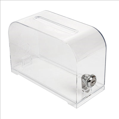 BOÎTE À CLÉS À SERRURE 18x8x12 CM TRANSPARENT PS (1 UNITÉ)