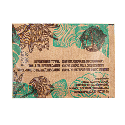 RINCE-DOIGTS RAFRAÎCHISSANTS "CITRON" KRAFT 6x8 CM BLANC CELLULOSE (2000 UNITÉS)