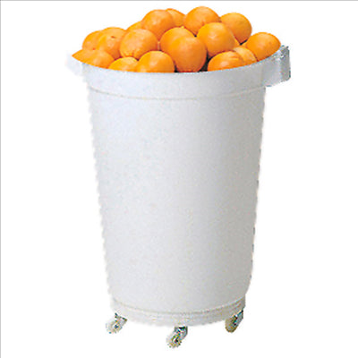CONTENEUR BLANC AVEC COUVERCLE 120 L Ø 56,5x72 CM BLANC PEHD (1 UNITÉ)