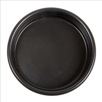 RÉCIPIENTS EN FAÏENCE POUR CRÈME CATALANE 220 ML Ø12x2,6 CM NOIR CERAMIQUE (44 UNITÉS)