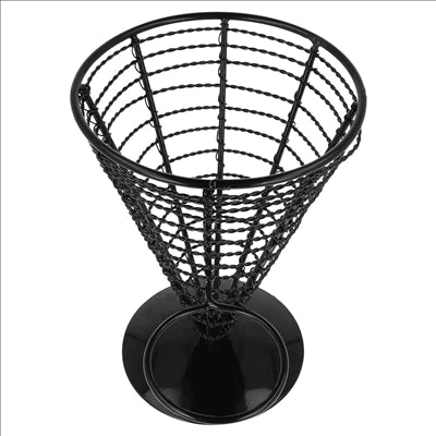 BASKET POUR 1 RÉCIPIENT Ø 12,8x18 CM NOIR ACIER (6 UNITÉS)