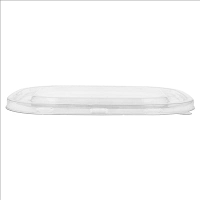 COUVERCLES BAS POUR RÉFÉRENCES 221.44-221.45 'BIONIC' 23,5x18,5x1,1 CM TRANSPARENT PET (300 UNITÉS)