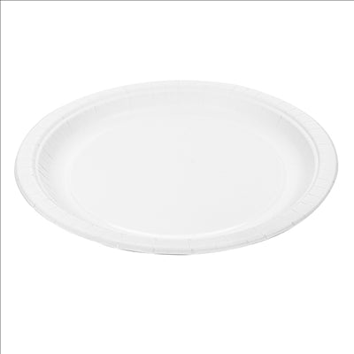 ASSIETTES RONDES 320 G/M2 Ø 26 CM BLANC CARTON (300 UNITÉS)