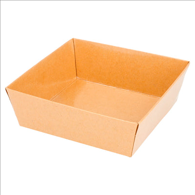 BARQUETTES 250 + 12,5 PE G/M2 10,5x10,5x3,5 CM NATUREL KRAFT (1000 UNITÉS)