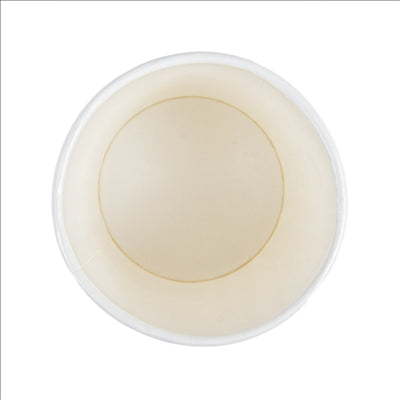 GOBELETS BOISSONS FROIDES ET CHAUDES 1 PAROI GRASS 'COMPOSTABLE' 120 ML 230 G/M2 Ø6,3/4,5x6 CM BLANC CARTON (1000 UNITÉS)