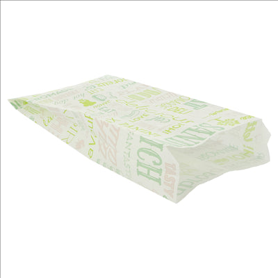 SACS SANDWICHS 'PAROLE' 32 G/M2 12+4x26 CM BLANC PARCH.INGRAISSABLE (500 UNITÉS)