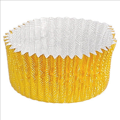 CAPSULES 'PETITS FOURS' Ø 3,2x1,7 CM DORE ALUMINIUM (1500 UNITÉS)