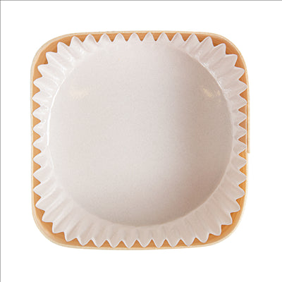 MINI BOÎTES CARRÉES + CARTON ET CAPSULE 11x11x4 CM NATUREL BOIS (200 UNITÉS)