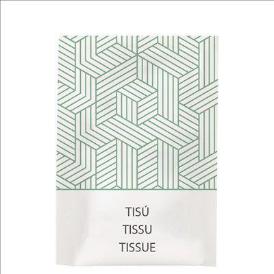 3 MOUCHOIRS EN SACHETS BLANC 'THERAPY' 6X10,5 CM OUATE (250 UNITÉS)