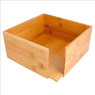 DISTRIBUTEUR SERVIETTES 21x21x10 CM NATUREL BAMBOU (1 UNITÉ)