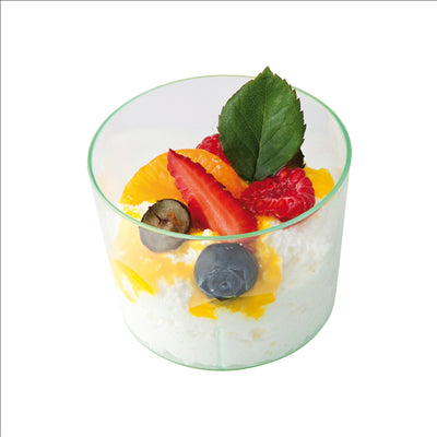 RÉCIPIENTS MISE EN BOUCHE RÉUTILISABLES 'BODEGA' 180 ML Ø 7,5x5,8 CM VERT D'EAU PS (200 UNITÉS)