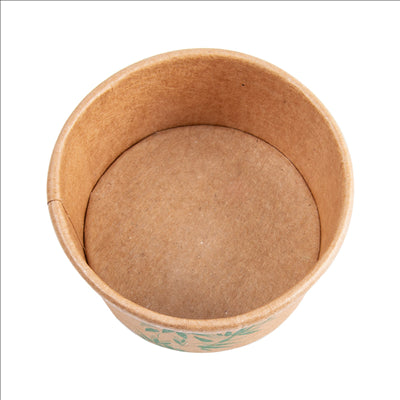 POTS À GLACES 'FEEL GREEN' 70 ML 210 + 18 PE G/M2 Ø6,5x3,9 CM MARRON CARTON (2000 UNITÉS)