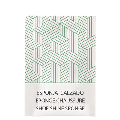 ÉPONGES CHAUSSURES EN SACHET BLANC 'THERAPY' 5,5x3,5x2,2 CM NOIR (250 UNITÉS)