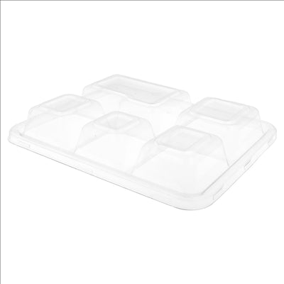 COUVERCLES POUR PLATEAUX 221.92 'BIONIC' 27x22x3,6 CM TRANSPARENT PET (250 UNITÉS)