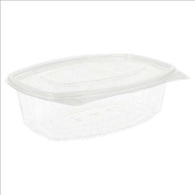 RÉCIPIENTS + COUVERCLE 750 ML 17,7x12,5x6,3 CM TRANSPARENT RPET (400 UNITÉS)