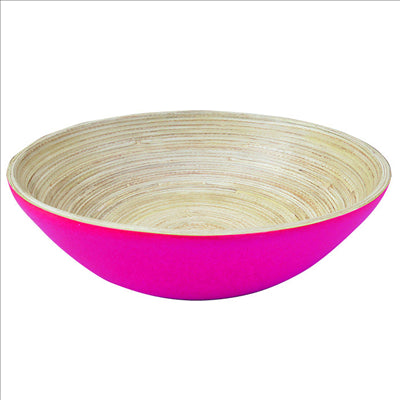 BOLS Ø 20x6 CM FUCHSIA BAMBOU (1 UNITÉ)