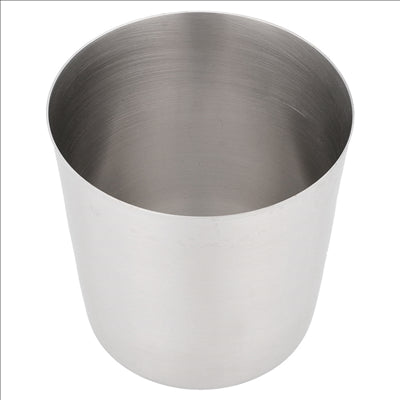 MINI RÉCIPIENTS À FRITES CLASSIQUES, LISSES Ø 8,5x8,5 CM ARGENTE INOX (12 UNITÉS)