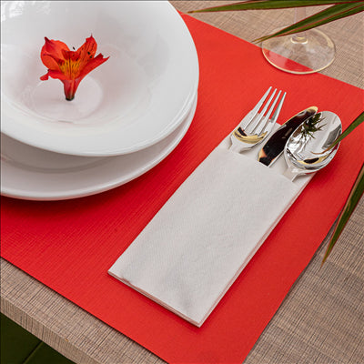 SETS DE TABLE 48 G/M2 31x43 CM ROUGE CELLULOSE (2000 UNITÉS)