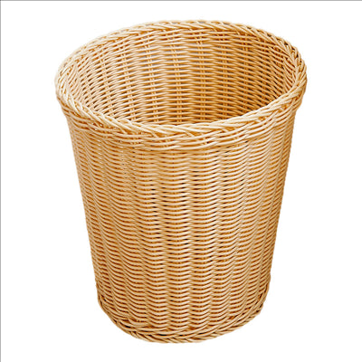 CORBEILLE CHAMBRES 10 L Ø 25x27 CM NATUREL PP (1 UNITÉ)