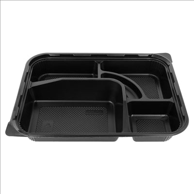 COFFRETS POUR REPAS 4 COMPART. 27x20,6x5 CM NOIR PP (300 UNITÉS)