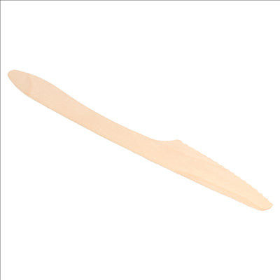 COUTEAUX 'CURVE' 19,3 CM NATUREL BOIS (100 UNITÉS)
